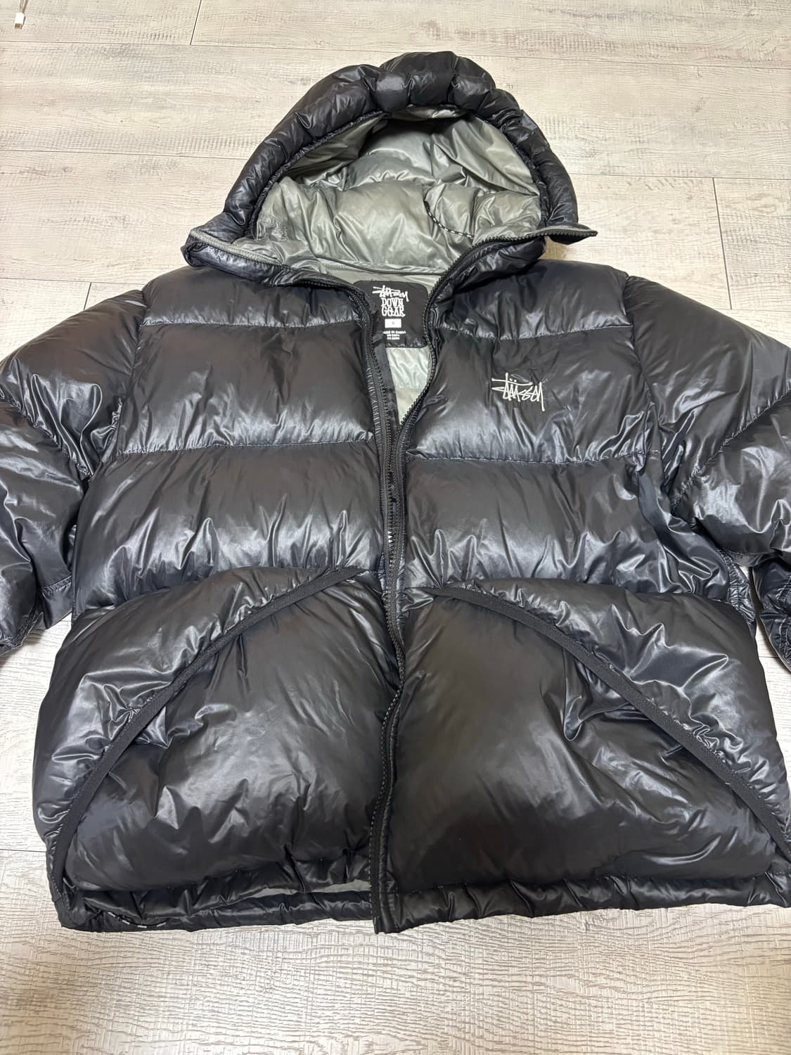 스투시 다운 파카 마이크로 립스탑 팬텀 블랙 S 상품이미지1
