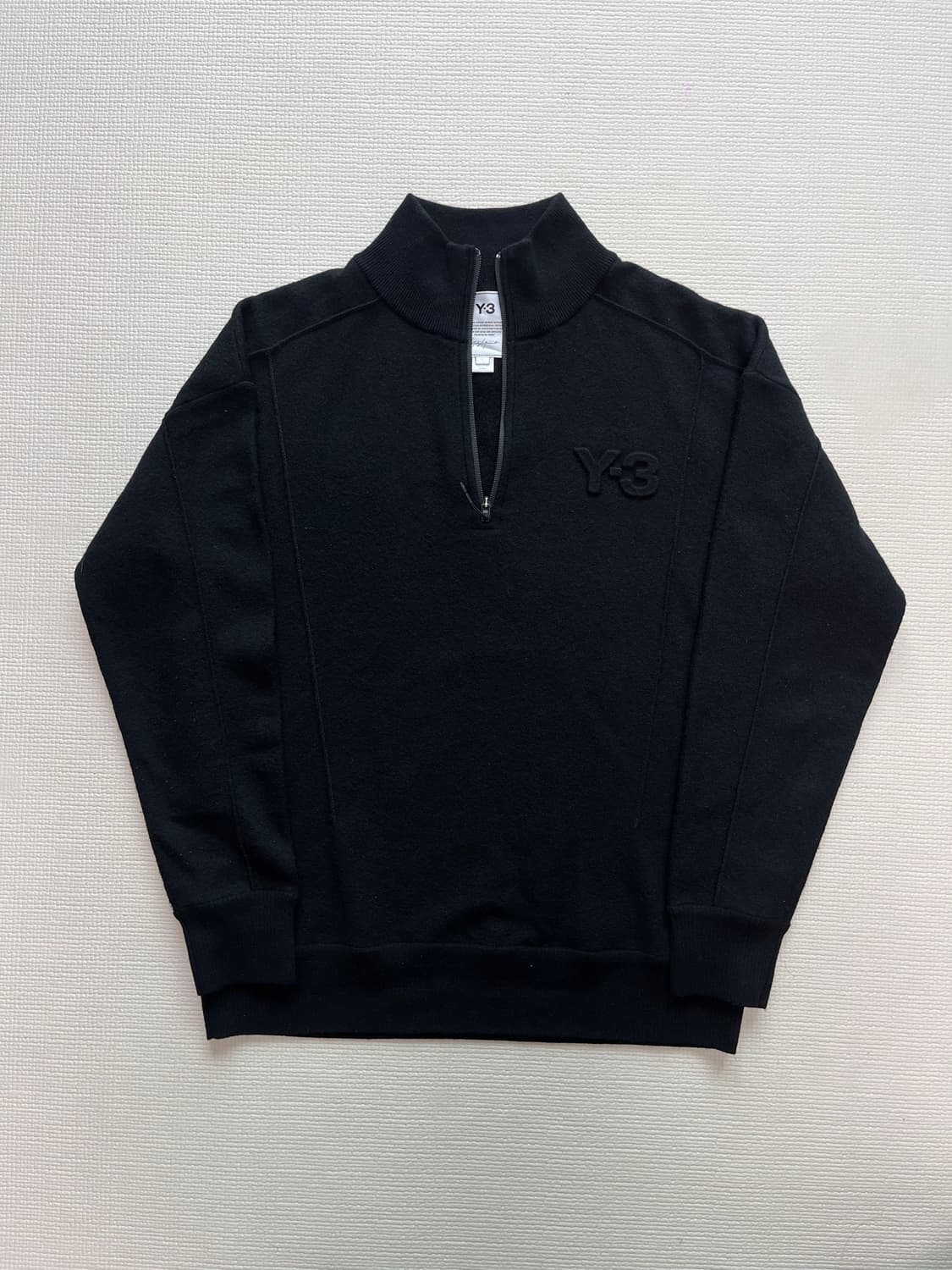 Y-3 하프 집업 니트 블랙 상품이미지1