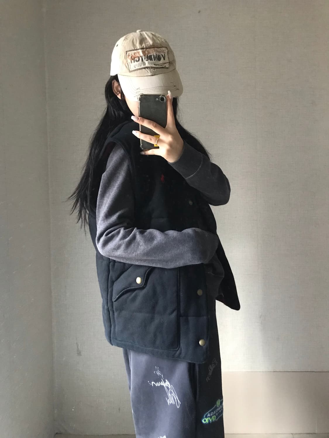 폴로 블랙 패딩조끼 상품이미지3