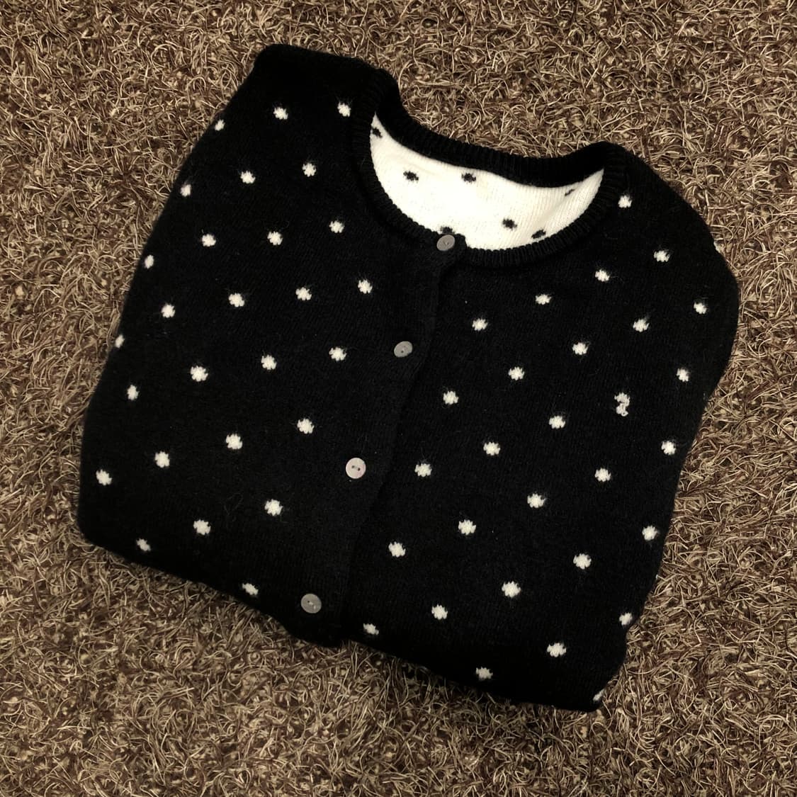 빈티지 폴카닷 도트 가디건 상품이미지1