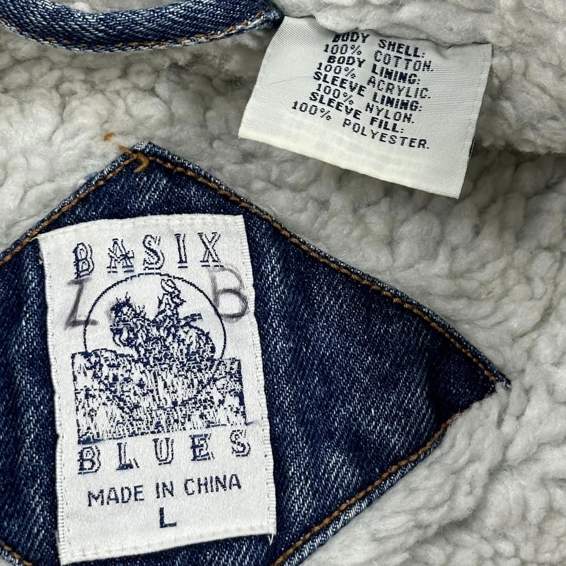 VTG 빈티지 양털 트러커 청자켓 (L) 상품이미지5