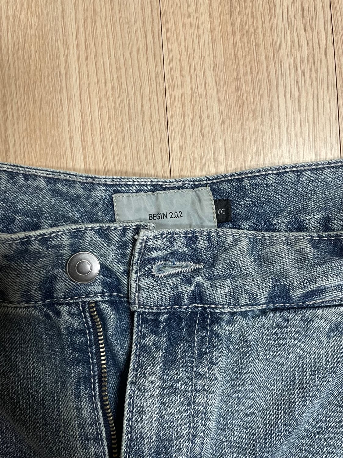 비긴 202 원턱 와이드 카펜터 데님 팬츠 3사이즈 상품이미지3