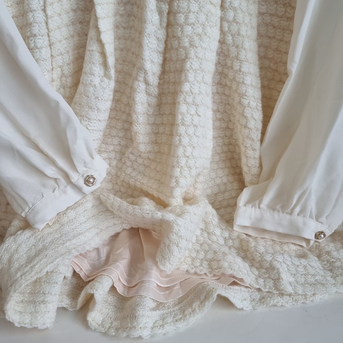 진주넥 트위드 원피스 상품이미지4