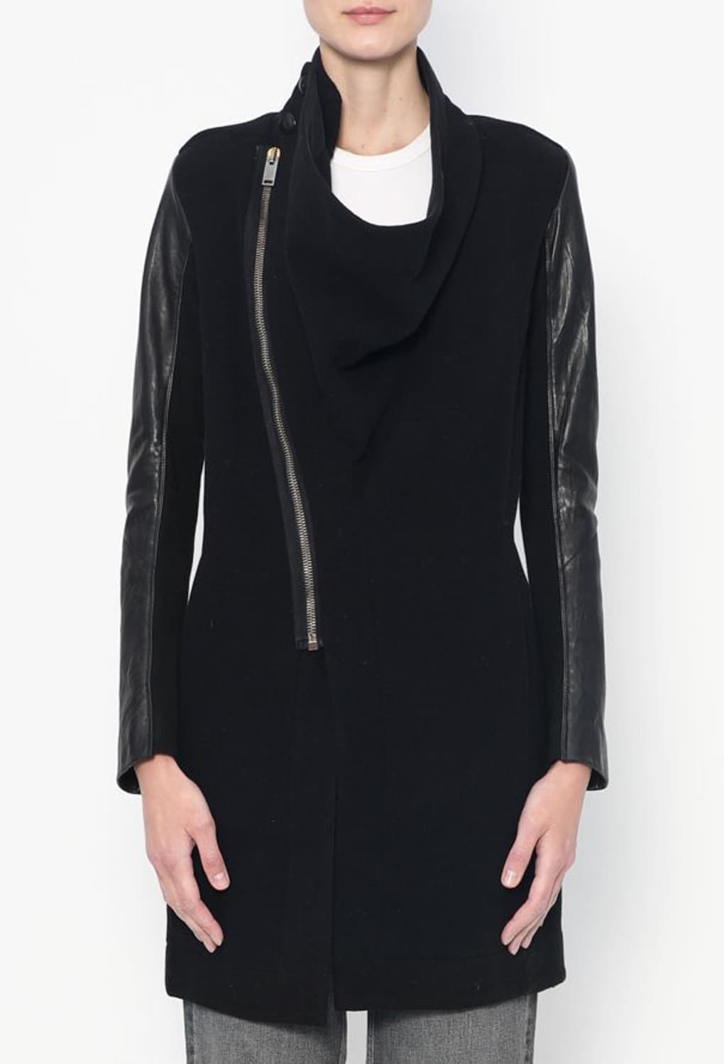 Rick Owens 14FW 아카이브 캐시미어 카프스킨 롱 코트 상품이미지10