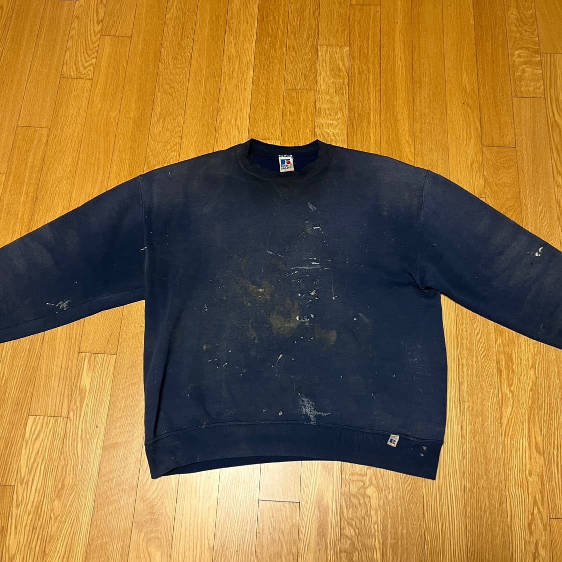 [XL] 90s USA 빈티지 러셀 크루넥 네이비 상품이미지1