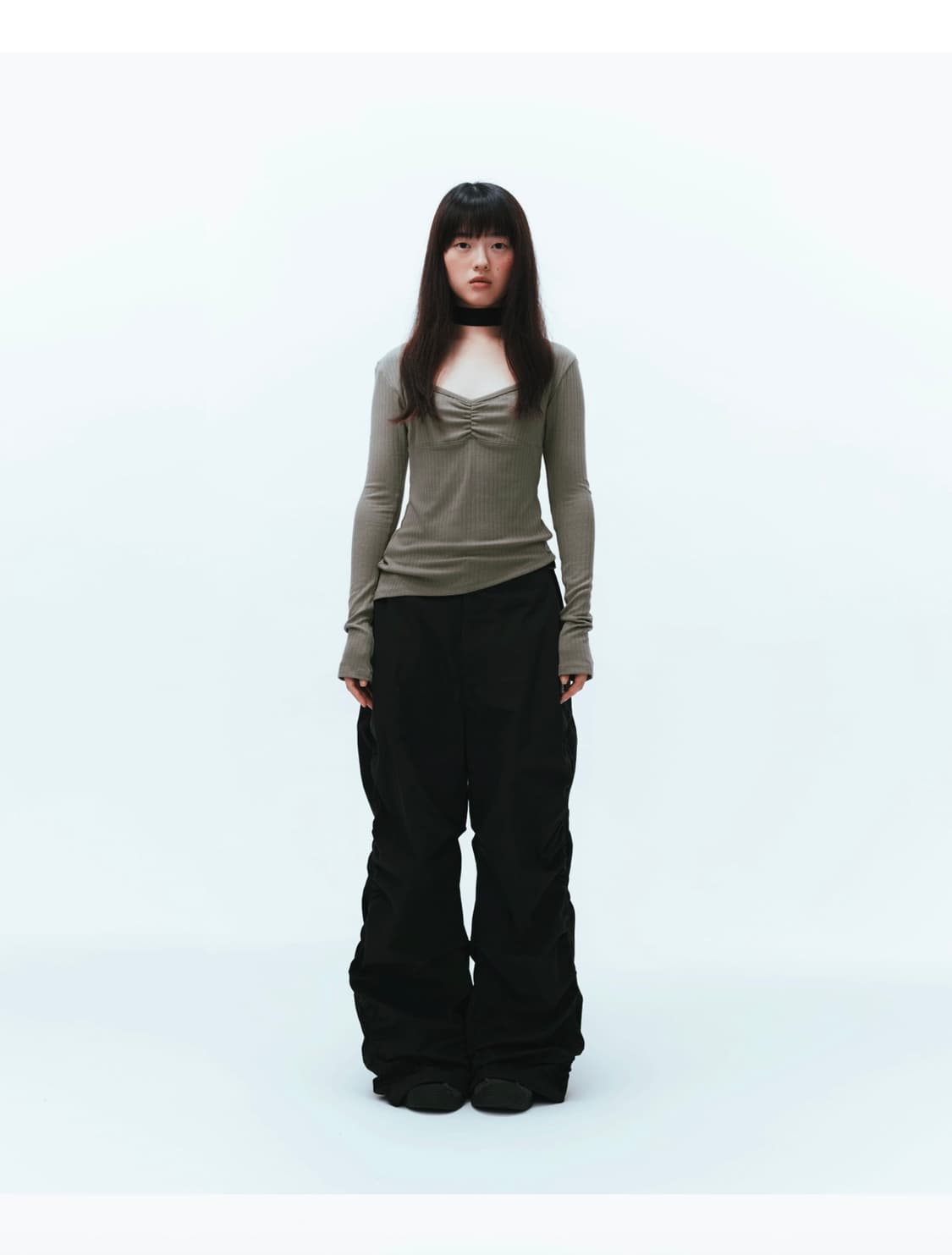 코이세이오 PUCKERING PANTS BLACK 사이즈 1 상품이미지3