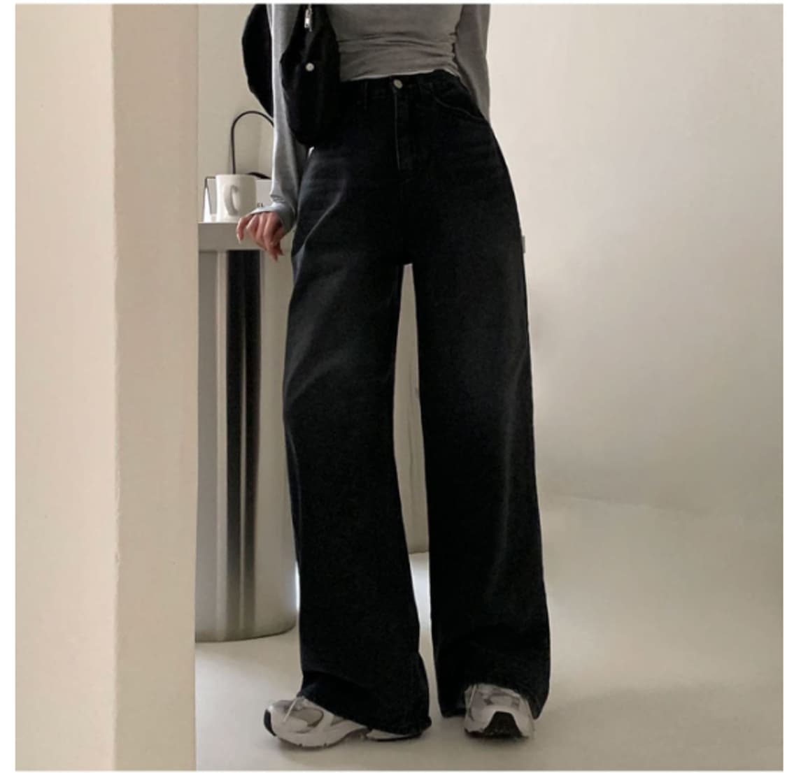 여성 베이델리 오션 와이드 데님팬츠 
흑청 XL  상품이미지7