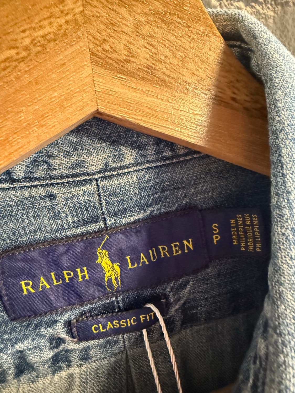 폴로 랄프로렌 POLO 클래식핏 데님 버튼다운 셔츠 인디고 S 상품이미지5