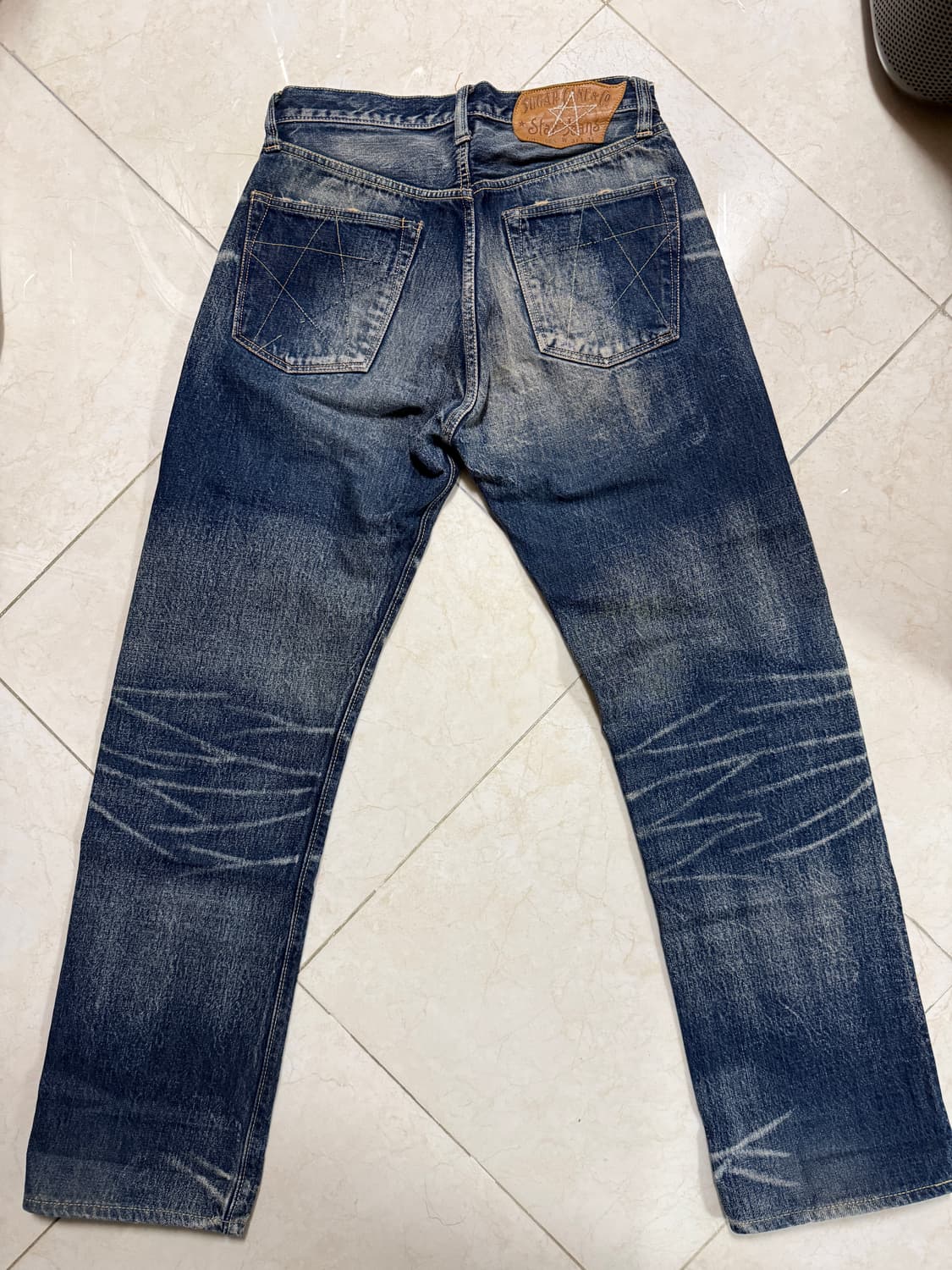 (31 민트) 슈가케인 14.25oz 유니온 스타 하드워싱 데님 상품이미지3