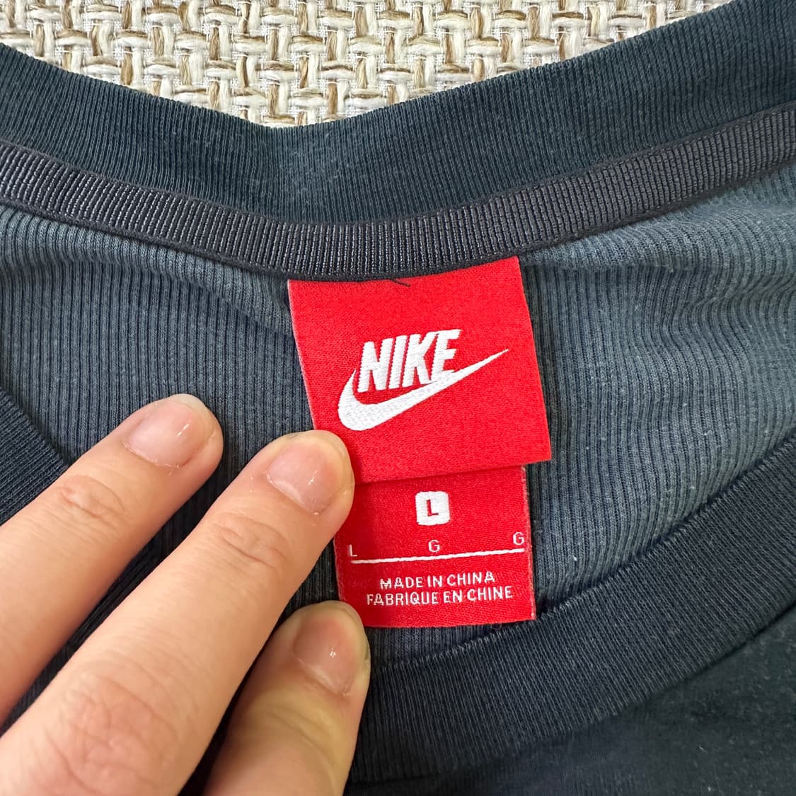 L 나이키 블랙 기능성 반팔티 0417D 상품이미지2