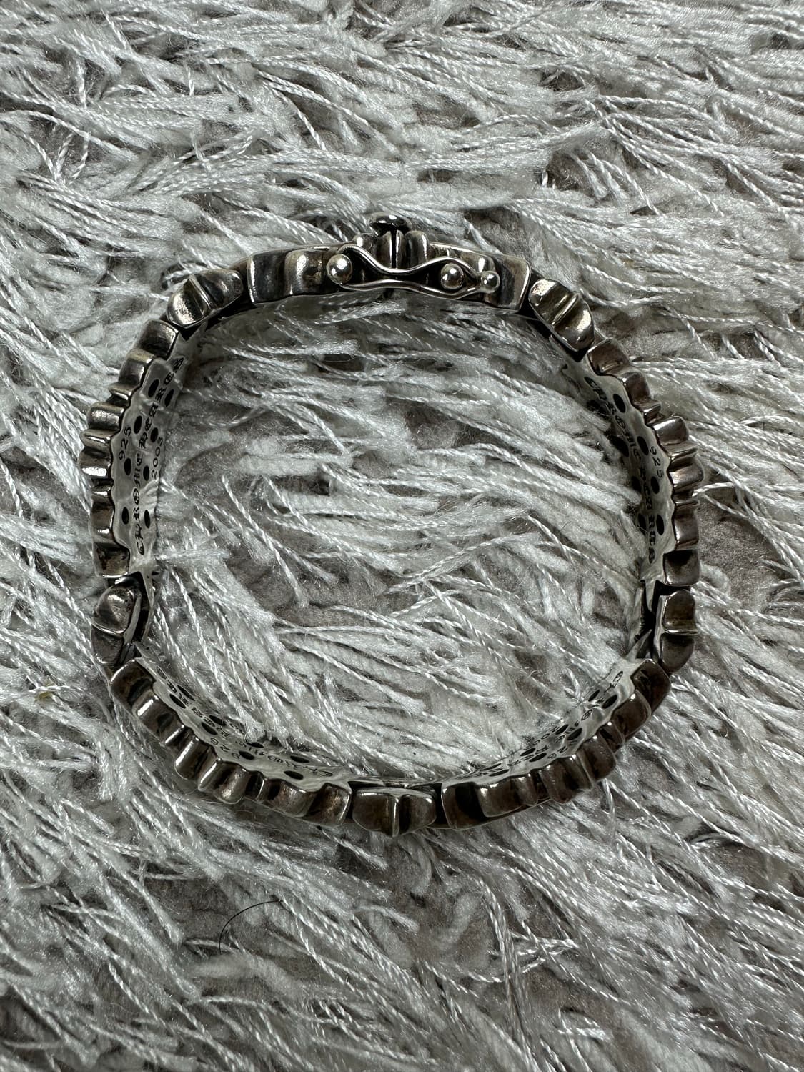 [4 Link] 백화점판 정품 크롬하츠 플로랄 크로스 링크 팔찌 상품이미지7