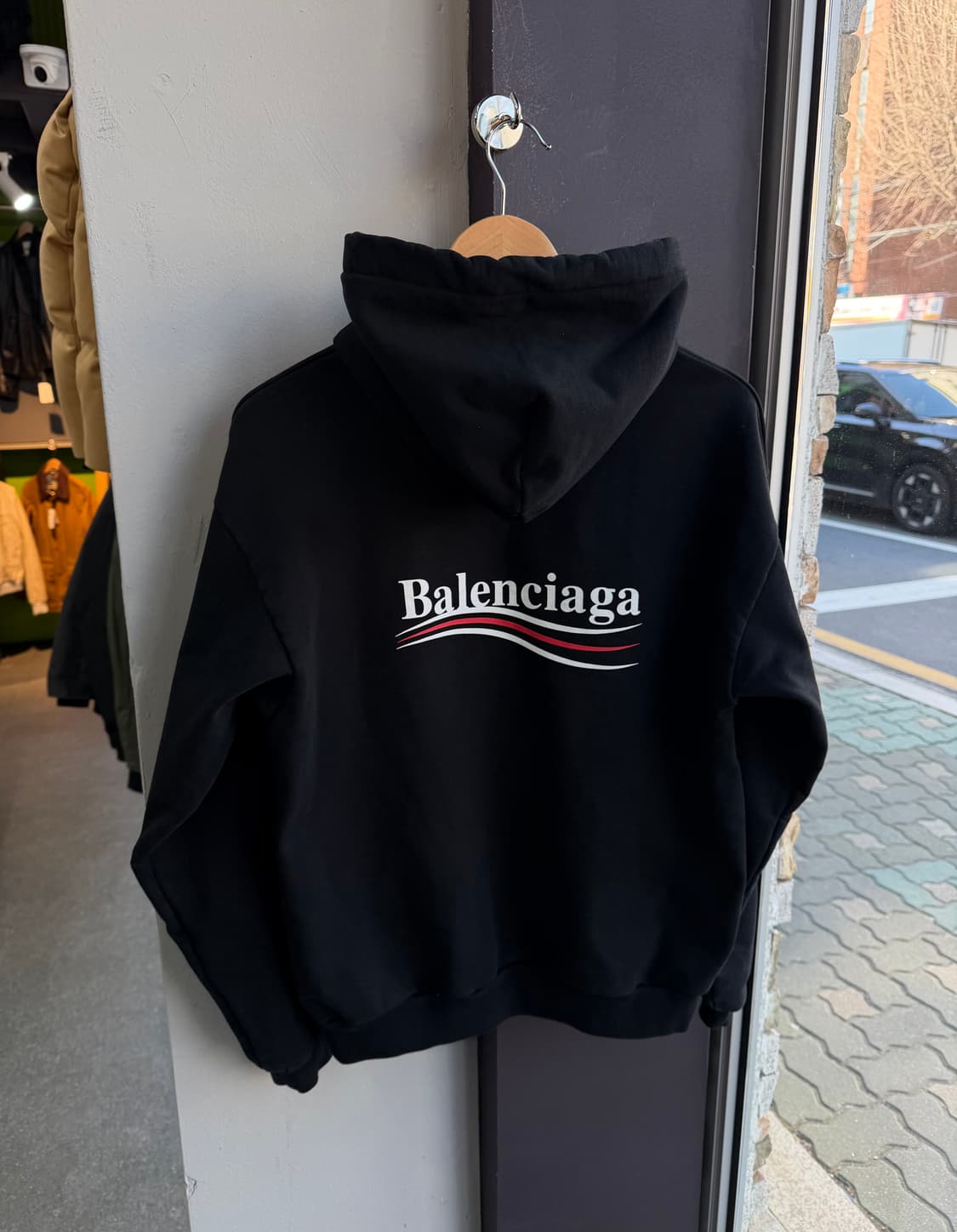 M/ 발렌시아가 웨이브로고 후드티 상품이미지7