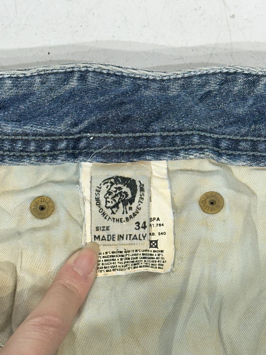 디젤 중청 부츠컷 데님 플레어진 청바지 와이드 팬츠 34 상품이미지7