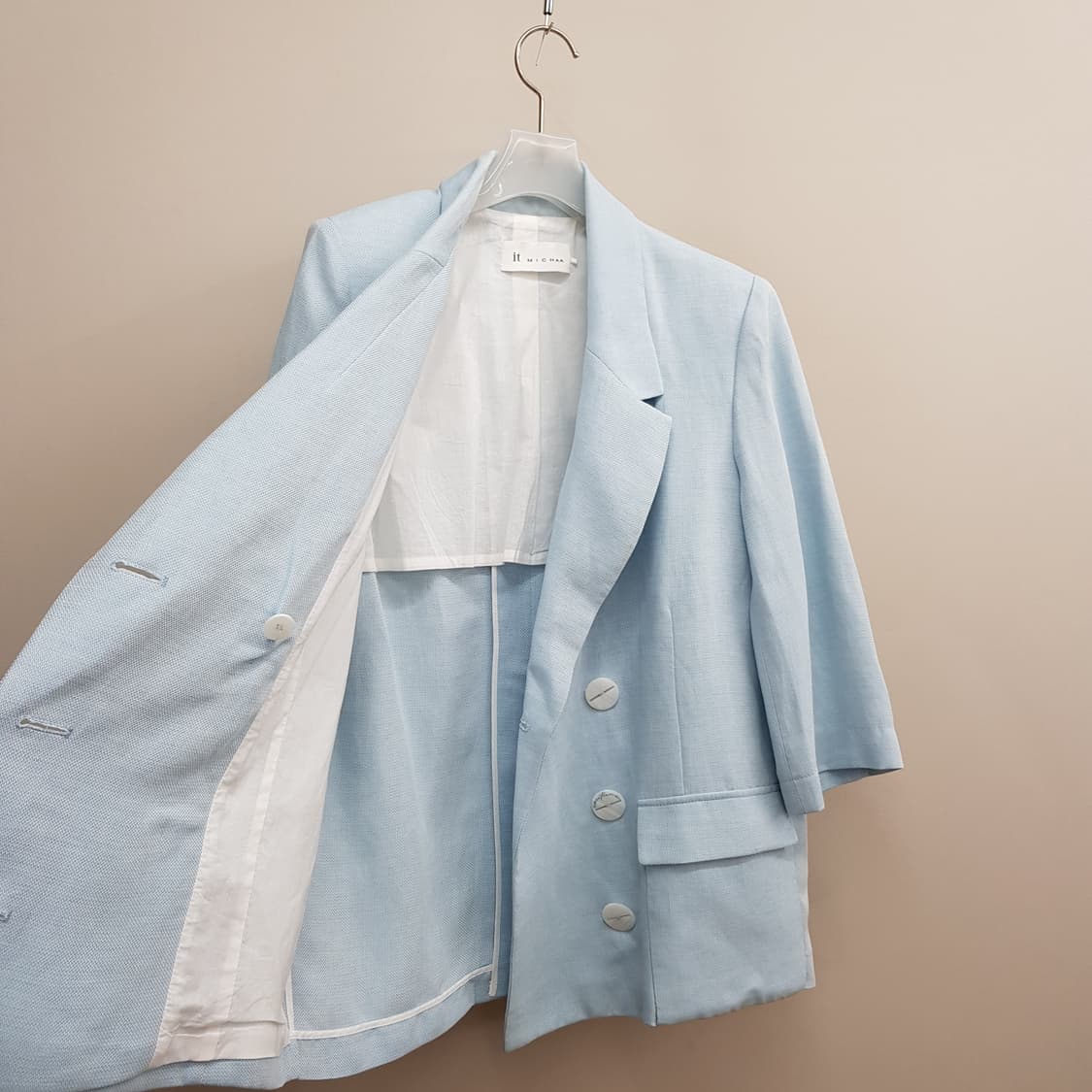 잇미샤 2023 린넨 블렌드 더블 버튼 자켓 S사이즈 상품이미지6