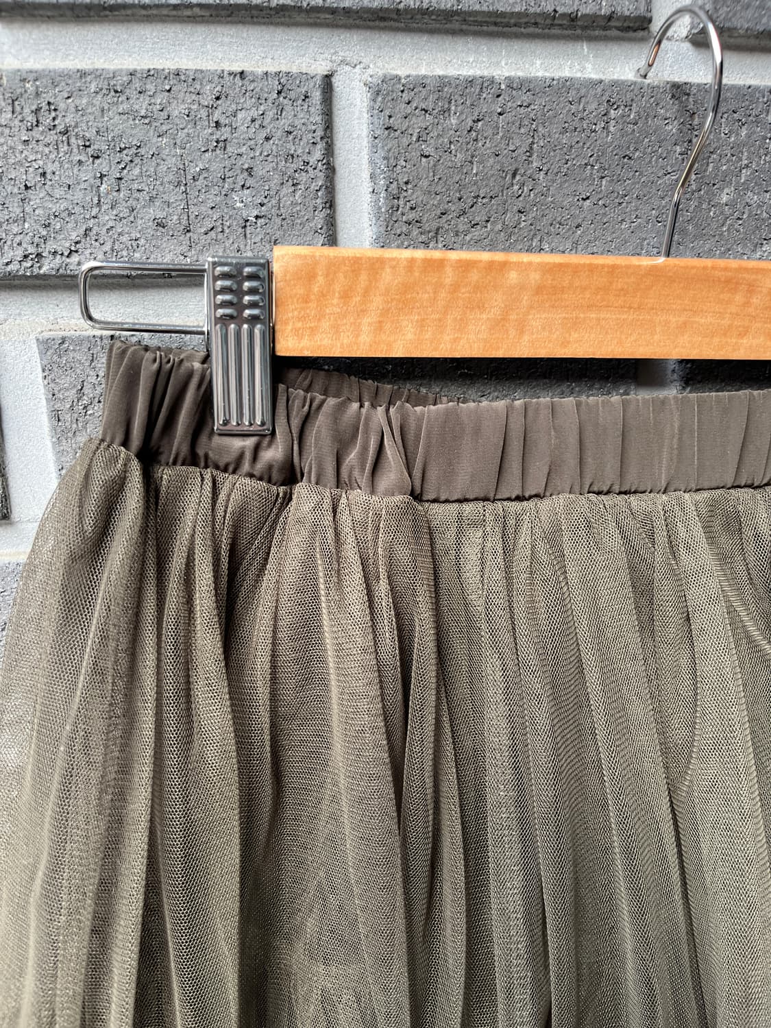 Rope 로페 더블 튤 스커트 다크 그린 상품이미지6