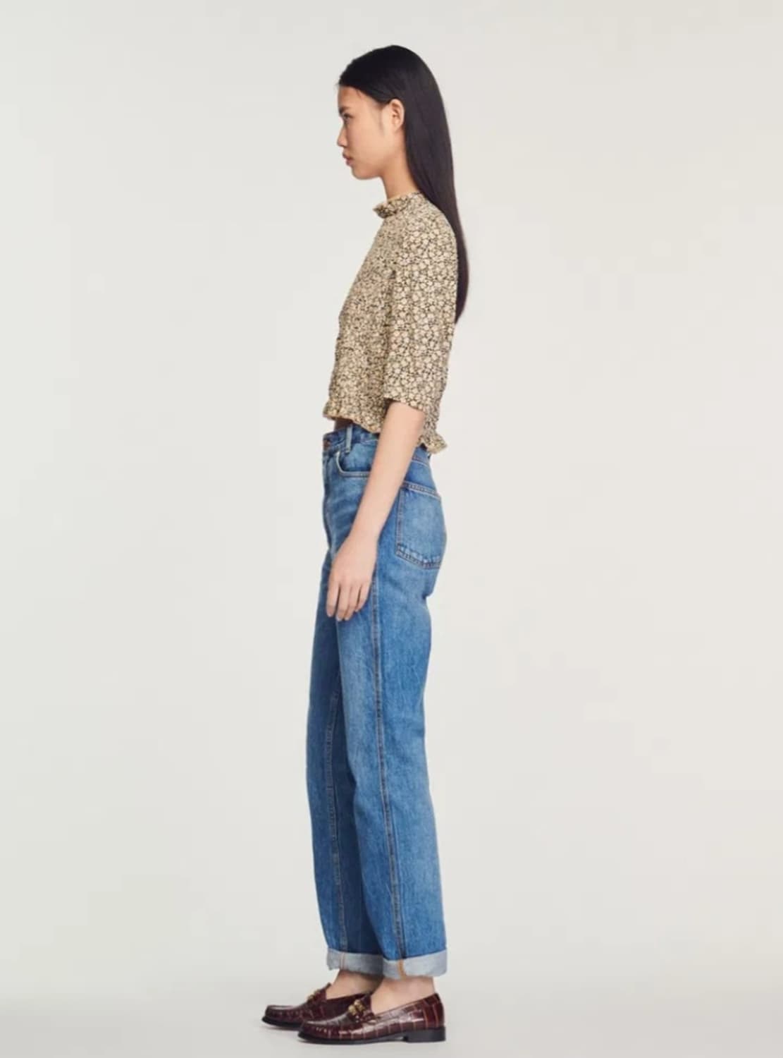 산드로 스모크밴드 블라우스 3사이즈 상품이미지2