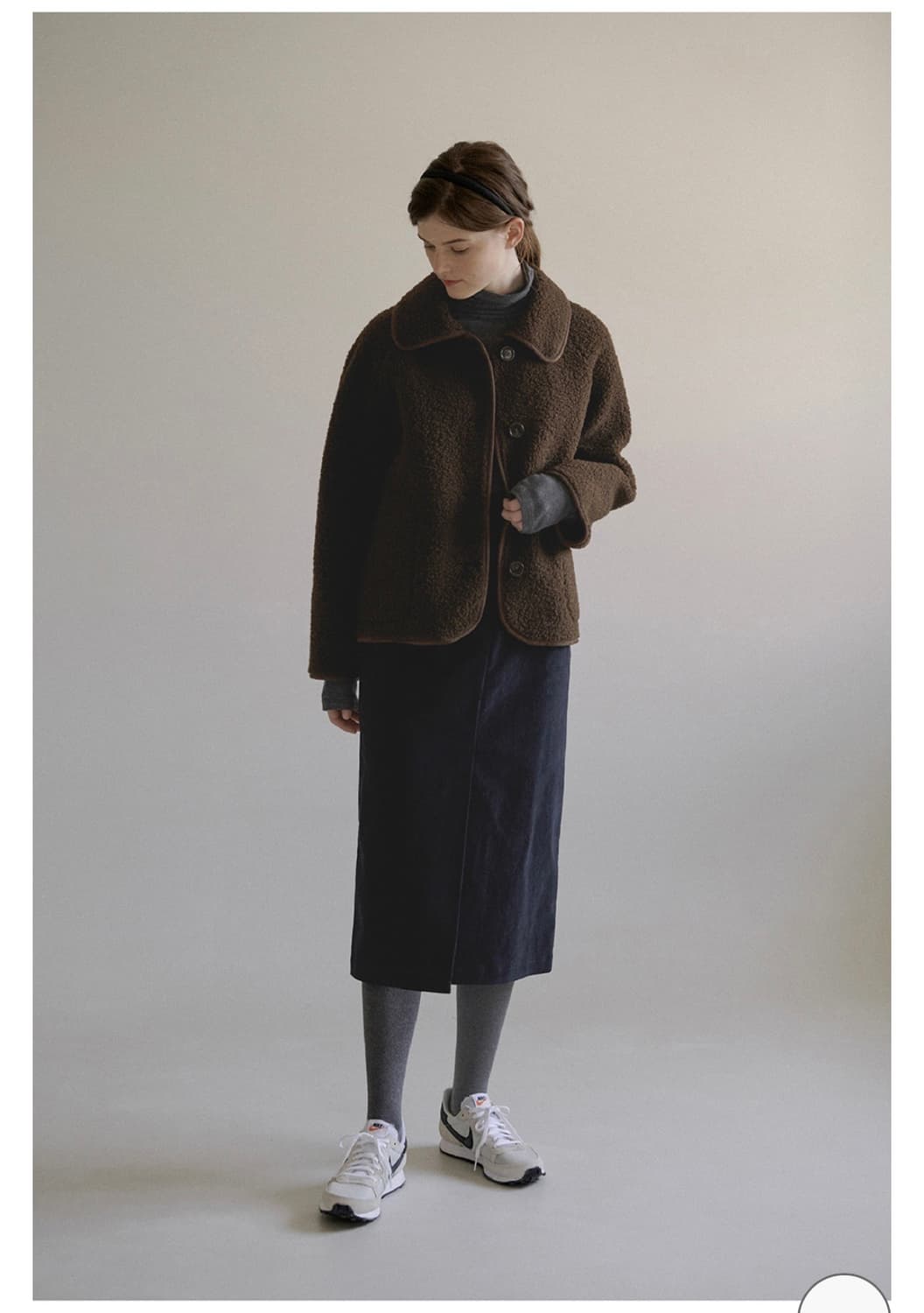 새상품❤️이슈넘버 1.27 부클 자켓 브라운 상품이미지8