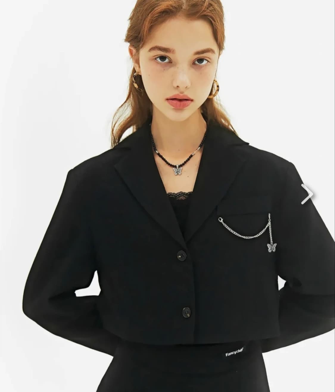 내스티팬시클럽 블랙 크롭 자켓 [새상품] 상품이미지9