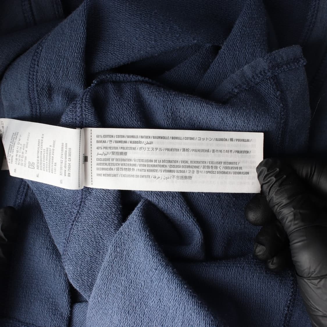 홀리스터 텍스처 네이비 헨리넥 티셔츠 M 상품이미지6