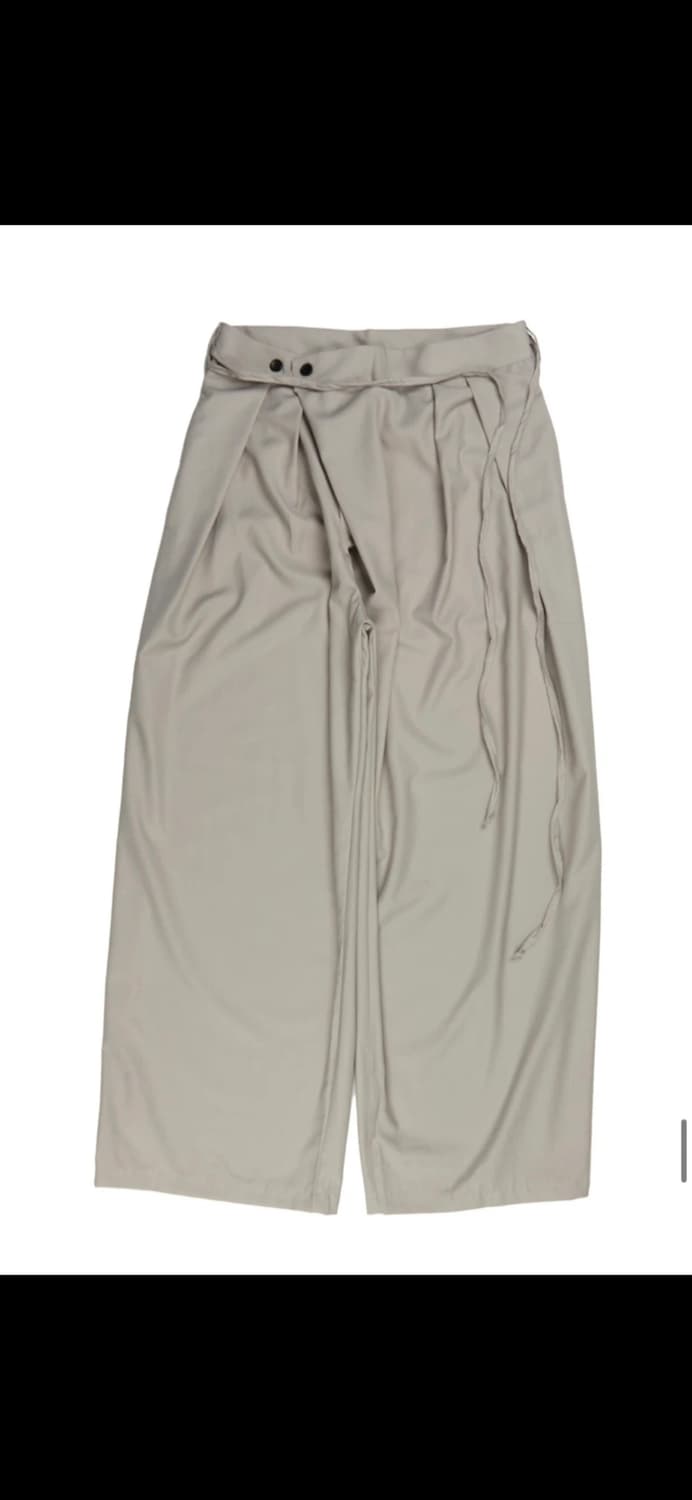 와이드 랩 슬랙스 (베이지/그레이) 상품이미지4