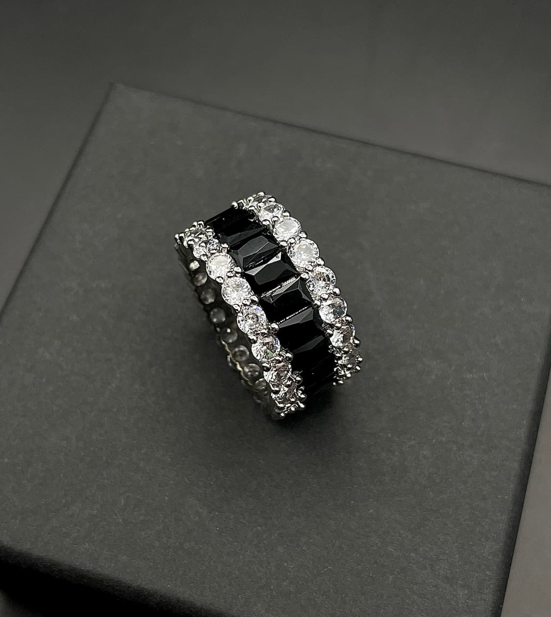 pcr053 Crown black cubic ring 상품이미지5