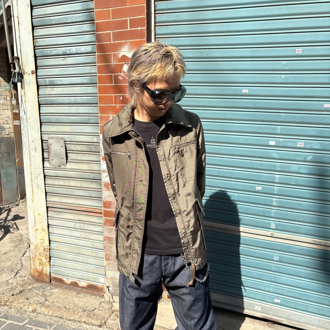 씨피컴퍼니 올리브 나일론 사파리 자켓 상품이미지1