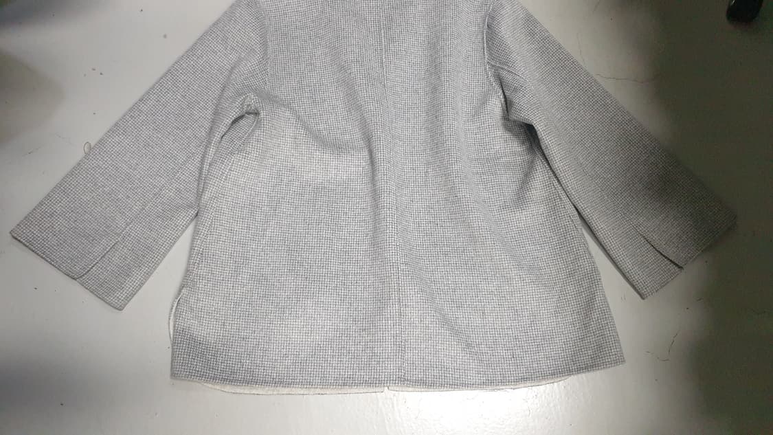 핸드메이드 울  100% 회색 코트 M사이즈 상품이미지8