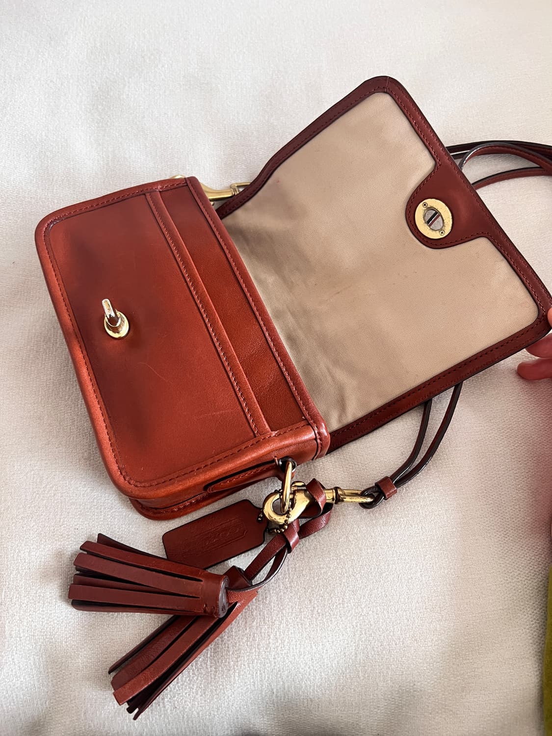 코치 브라운 레더 크로스백 19914 상품이미지4