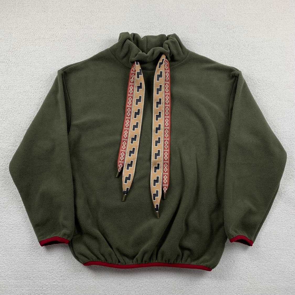 캐피탈 리버스 플리스 쿡넥 맨투맨 카키 상품이미지1