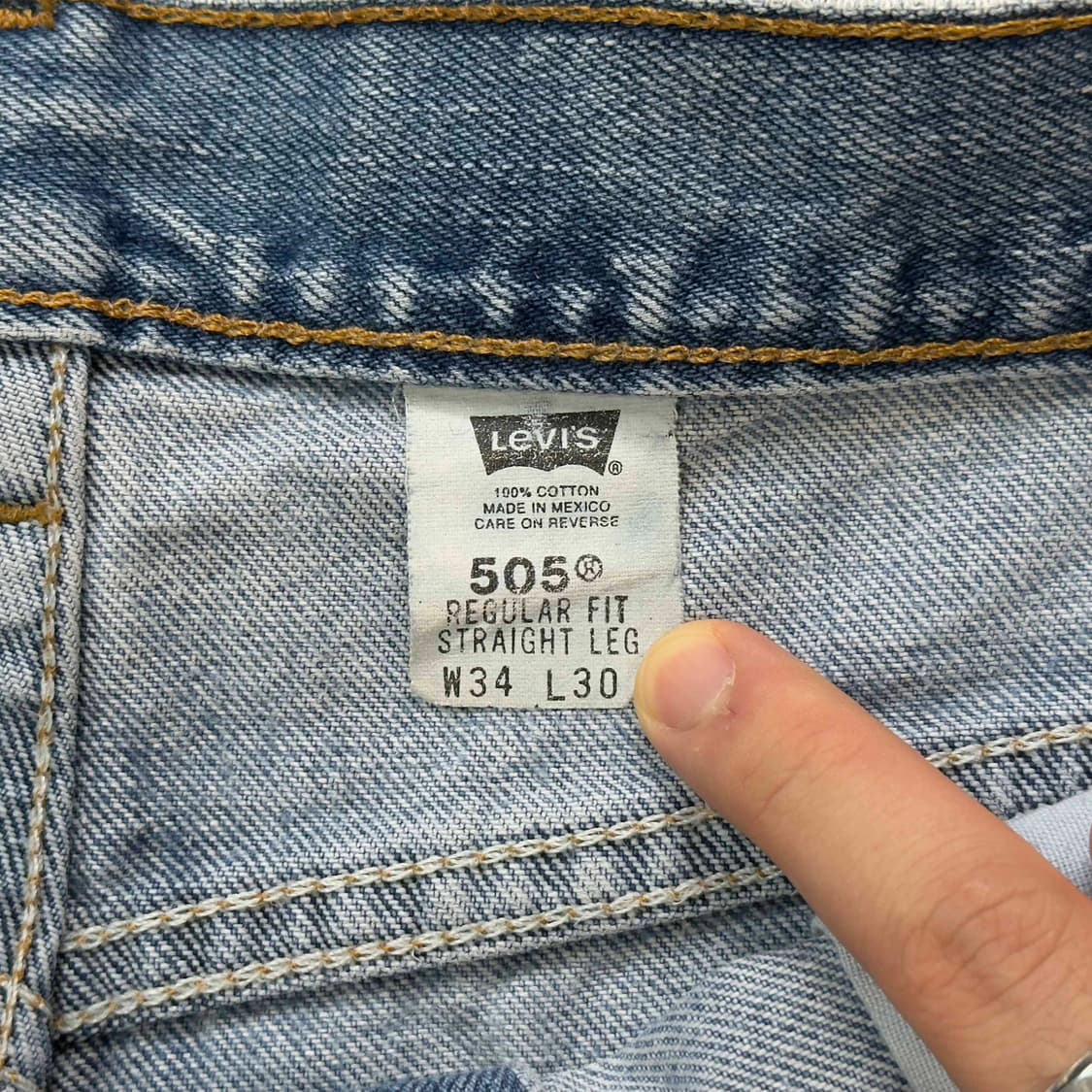 00s 리바이스 505 데님팬츠 W34 L30 상품이미지6