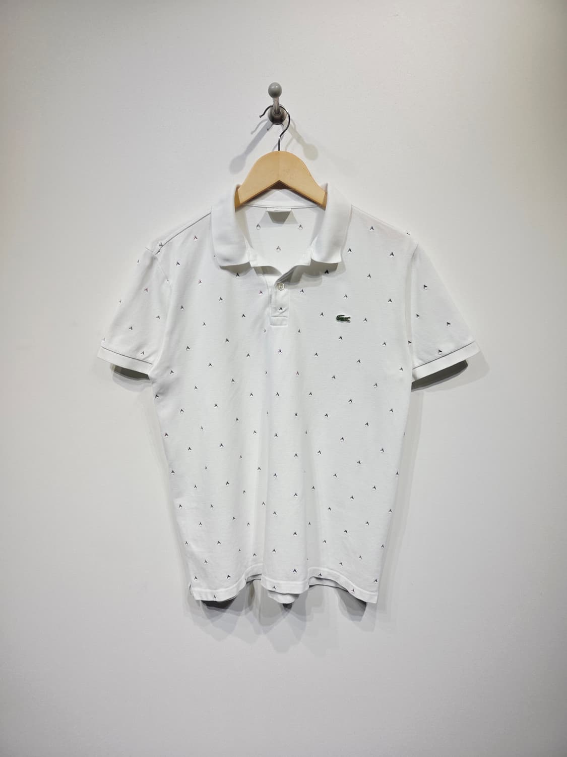 라코스테 화이트 미니 패턴 반팔 카라티 상품이미지2