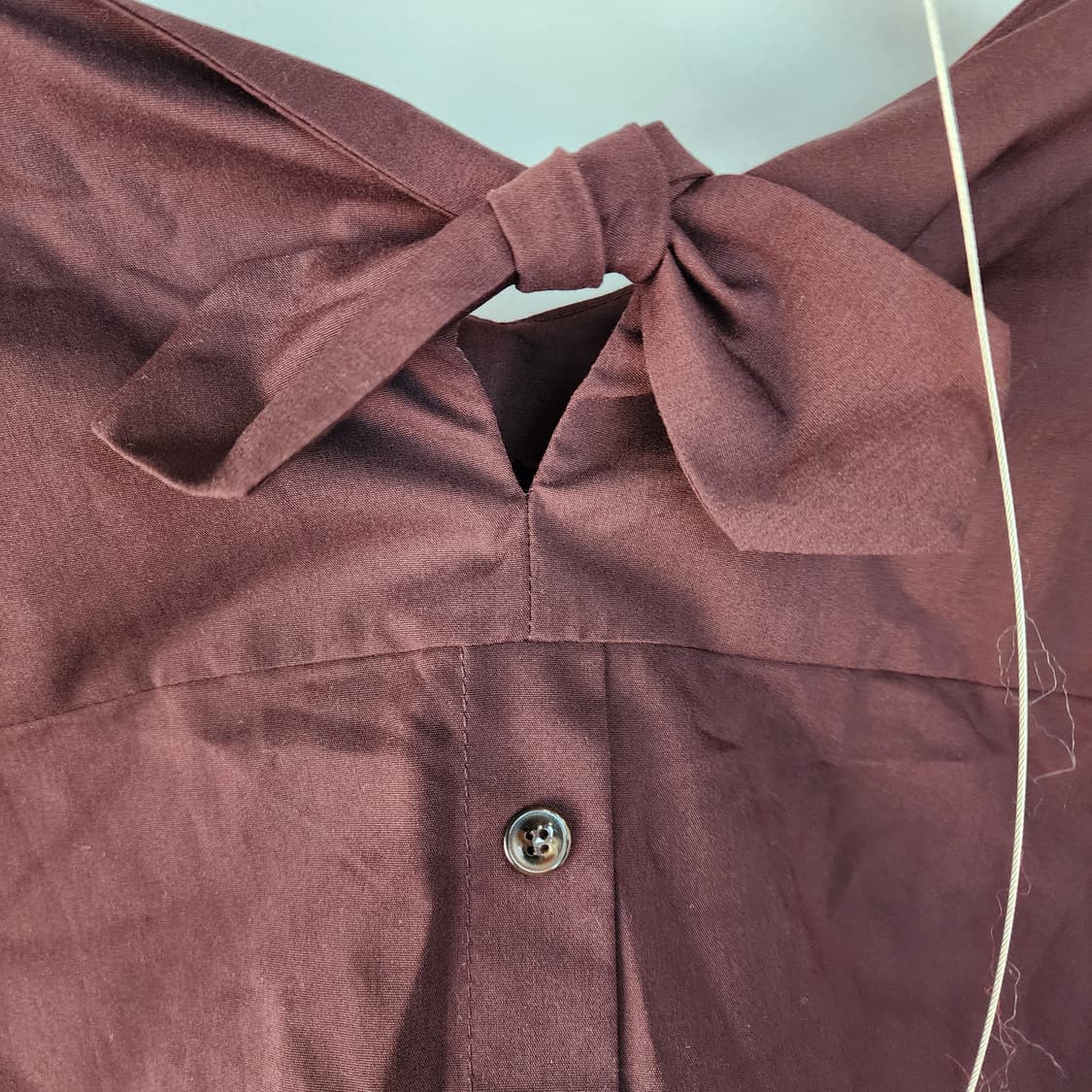 나이스클랍 버건디 브이넥 블라우스 상품이미지7