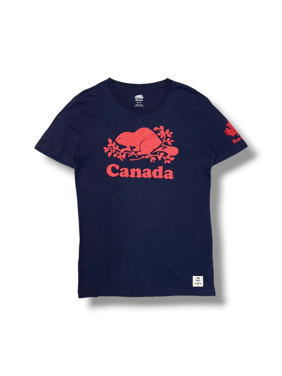 루츠 Roots 네이비 티셔츠 made in CANADA (S)   상품이미지1