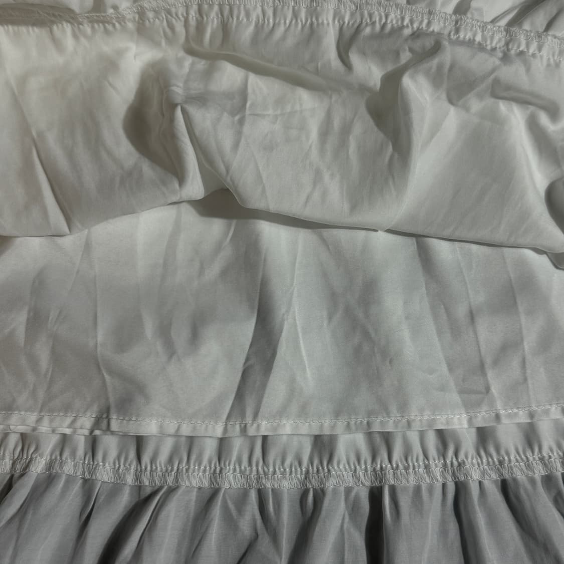 모리걸 화이트 프릴 롱스커트 상품이미지4