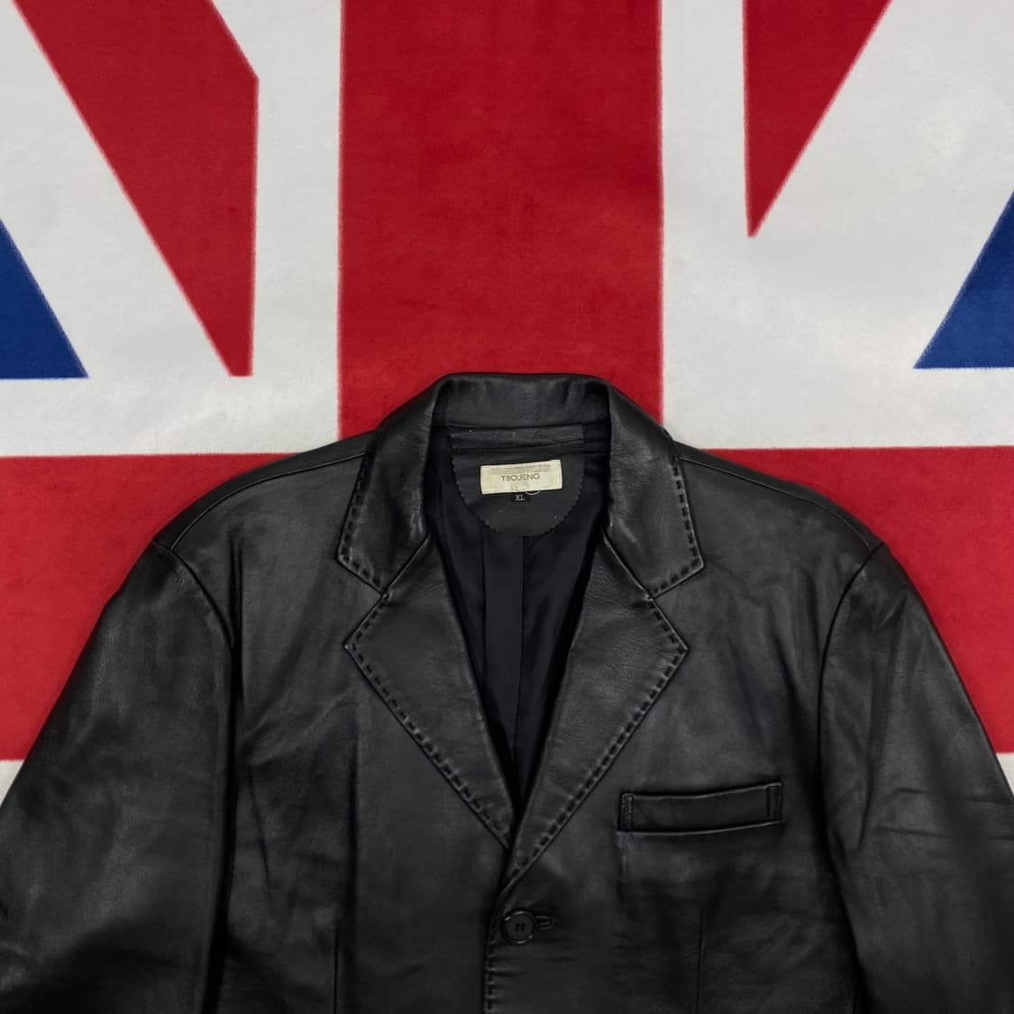 빈티지 리얼레더 오버핏 블레이져 XL  상품이미지3