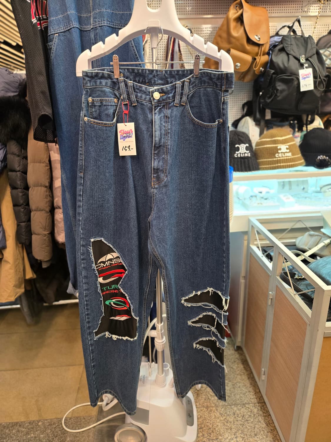 [쿨거환영]CMNSC 레이싱 패치워크 & 컷아웃 데님 상품이미지1