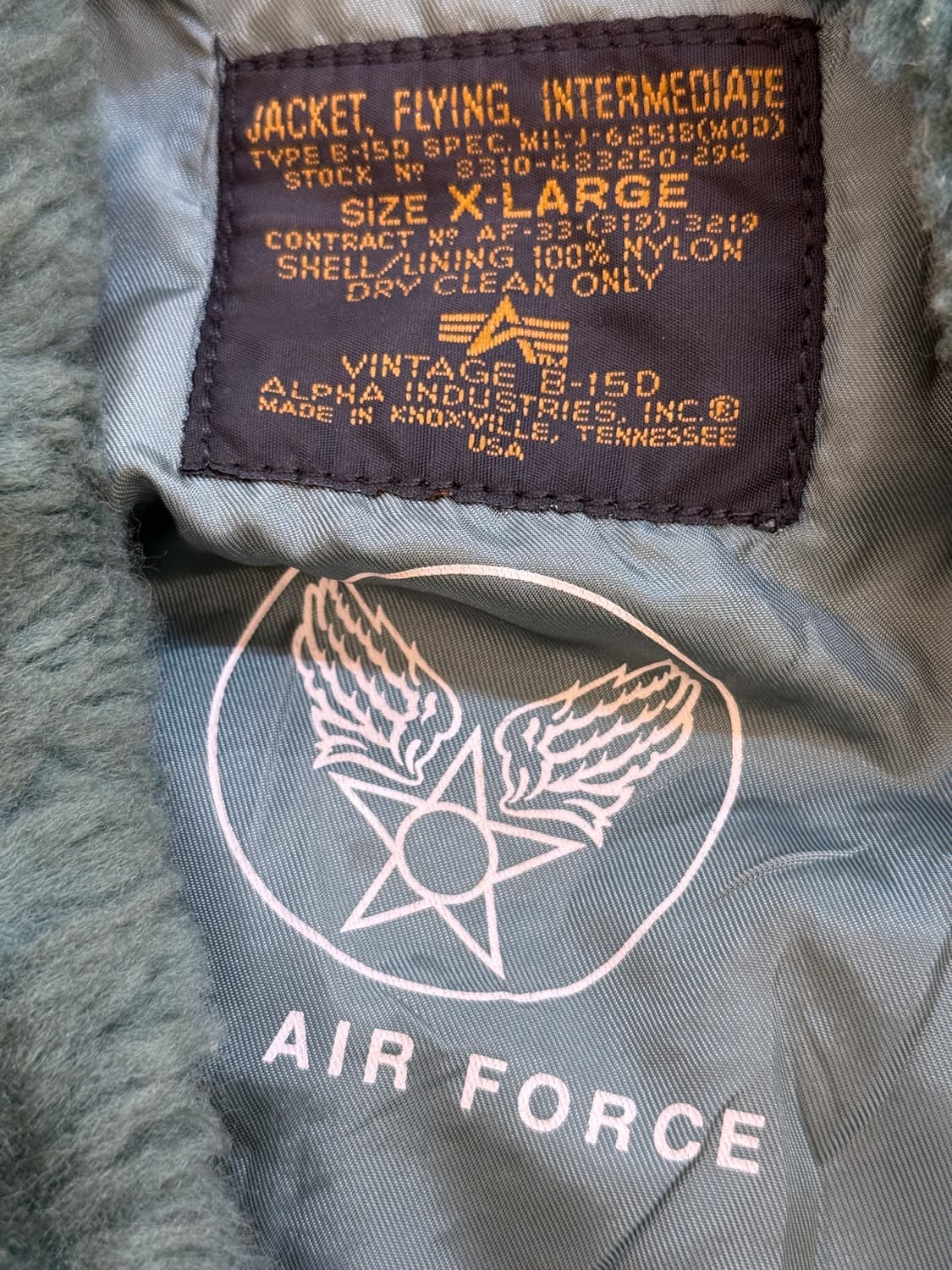 알파 인더스트리  B-15D 플라이트 자켓 상품이미지4