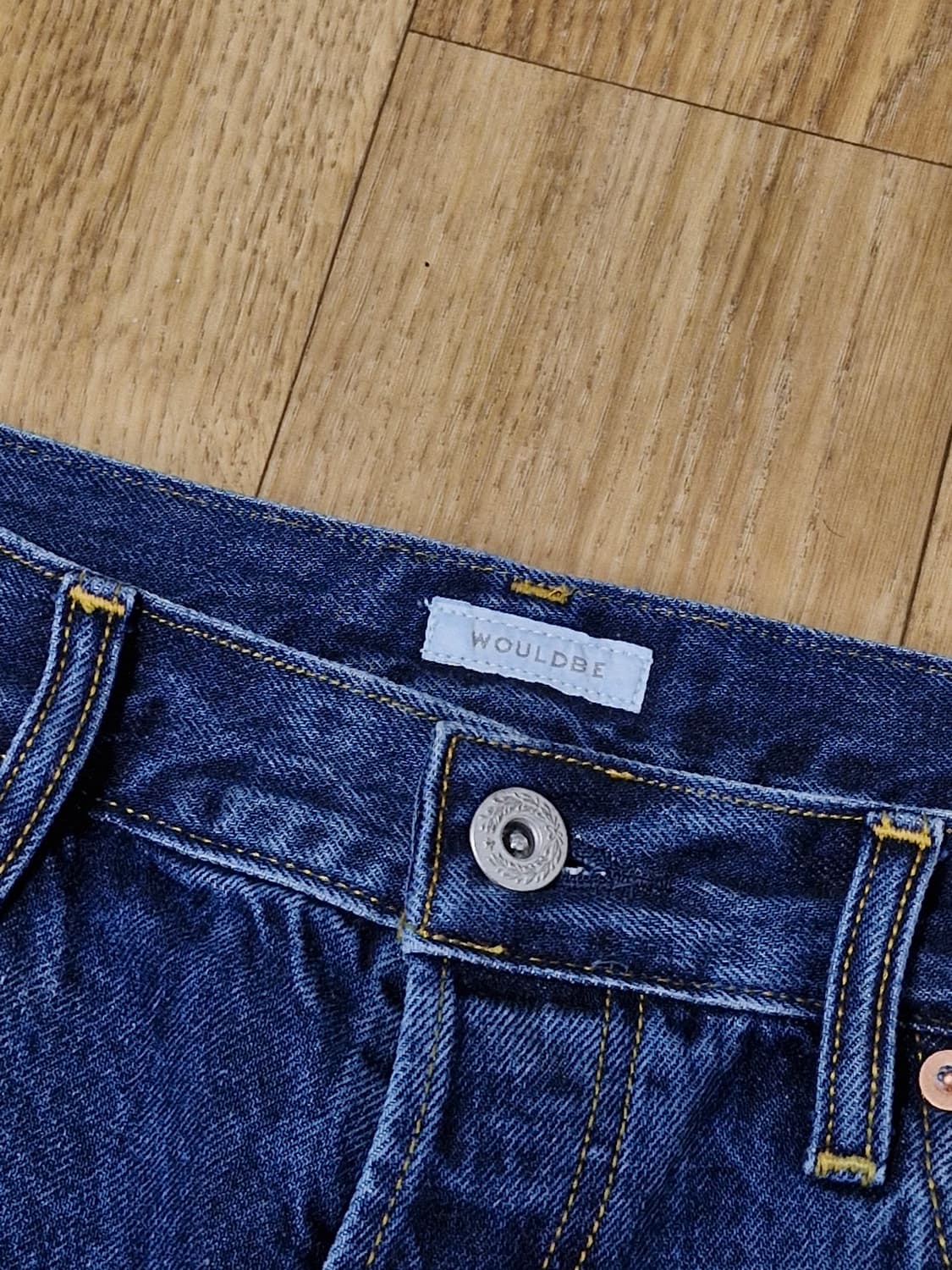 [3] 우드비 25ss 5P 셀비지 레귤러 스트레이트 데님 빈티지블루 상품이미지9