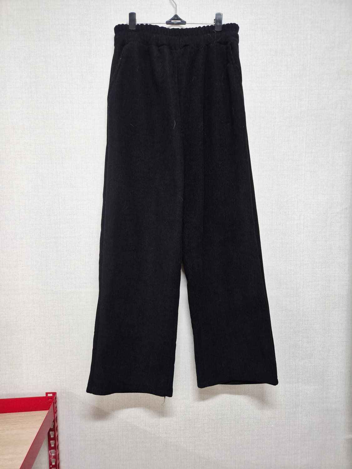 검정 코듀로이 와이드 팬츠 상품이미지1