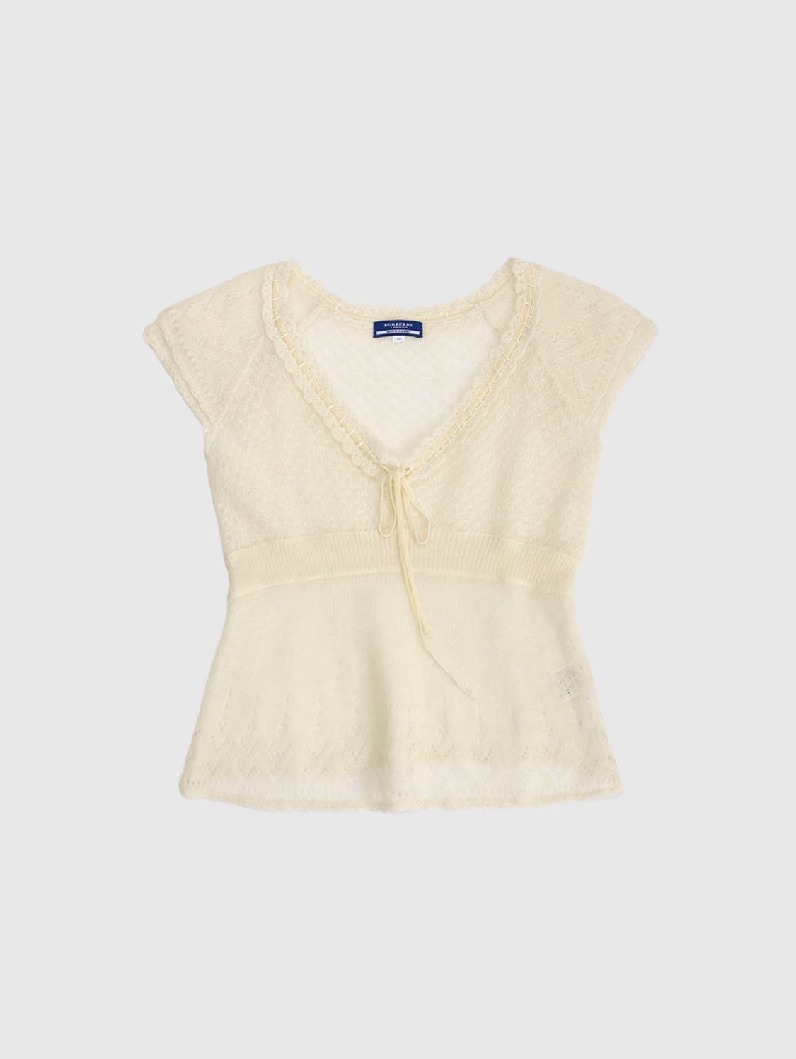 버버리 모헤어 반팔 펀칭 니트 상품이미지3