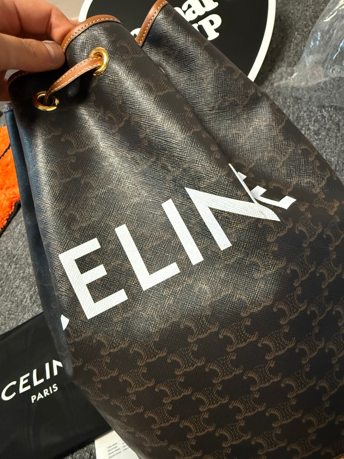 [ONE SIZE] 셀린느 미디엄 트리오페 캔버스 세일러 백 상품이미지2