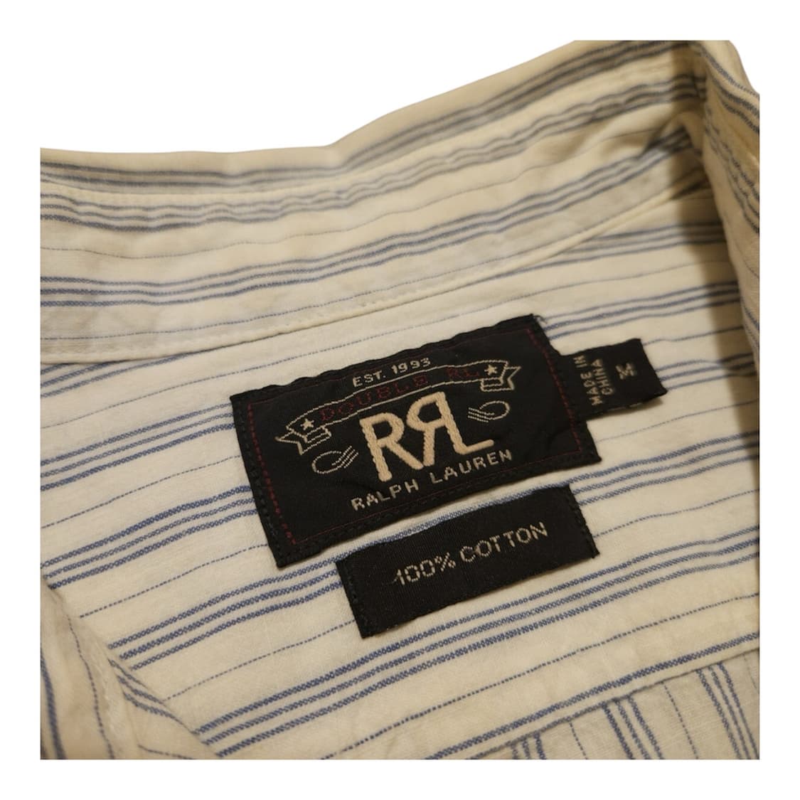 RRL 스트라이프 워크 셔츠 오프화이트 상품이미지3