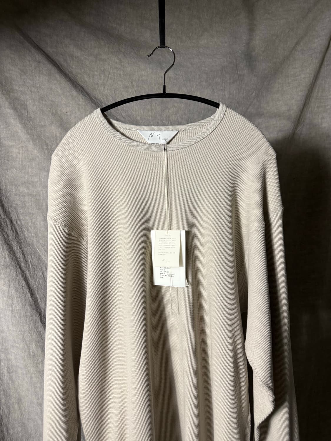 ANCELLM Distressed Waffle Knit  상품이미지4