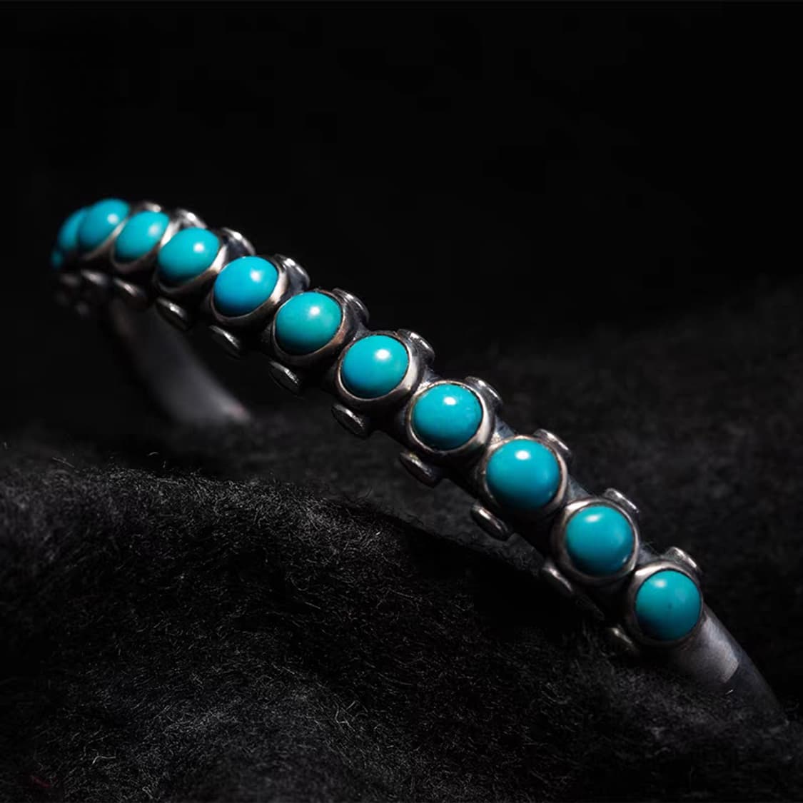 Oceanora 핸드메이드 S925 터키석 뱅글, 나바호 인디언 스타일 상품이미지4