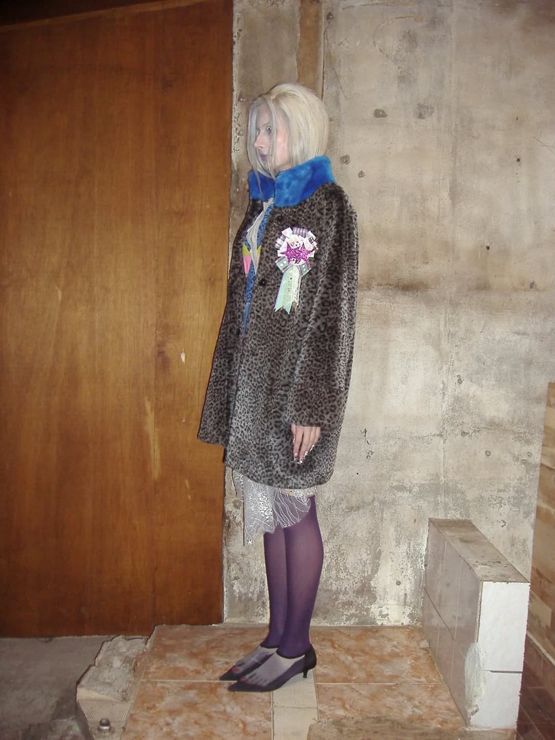  Blue leopard rosette fur 상품이미지4