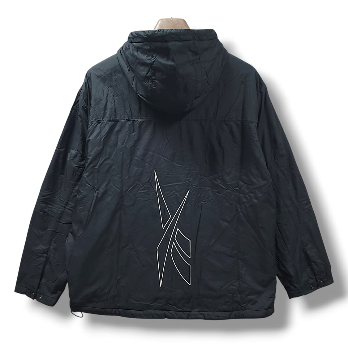 [M] 리복 X 커버낫 블랙 콜라보 기모 아노락 후드티셔츠 상품이미지2