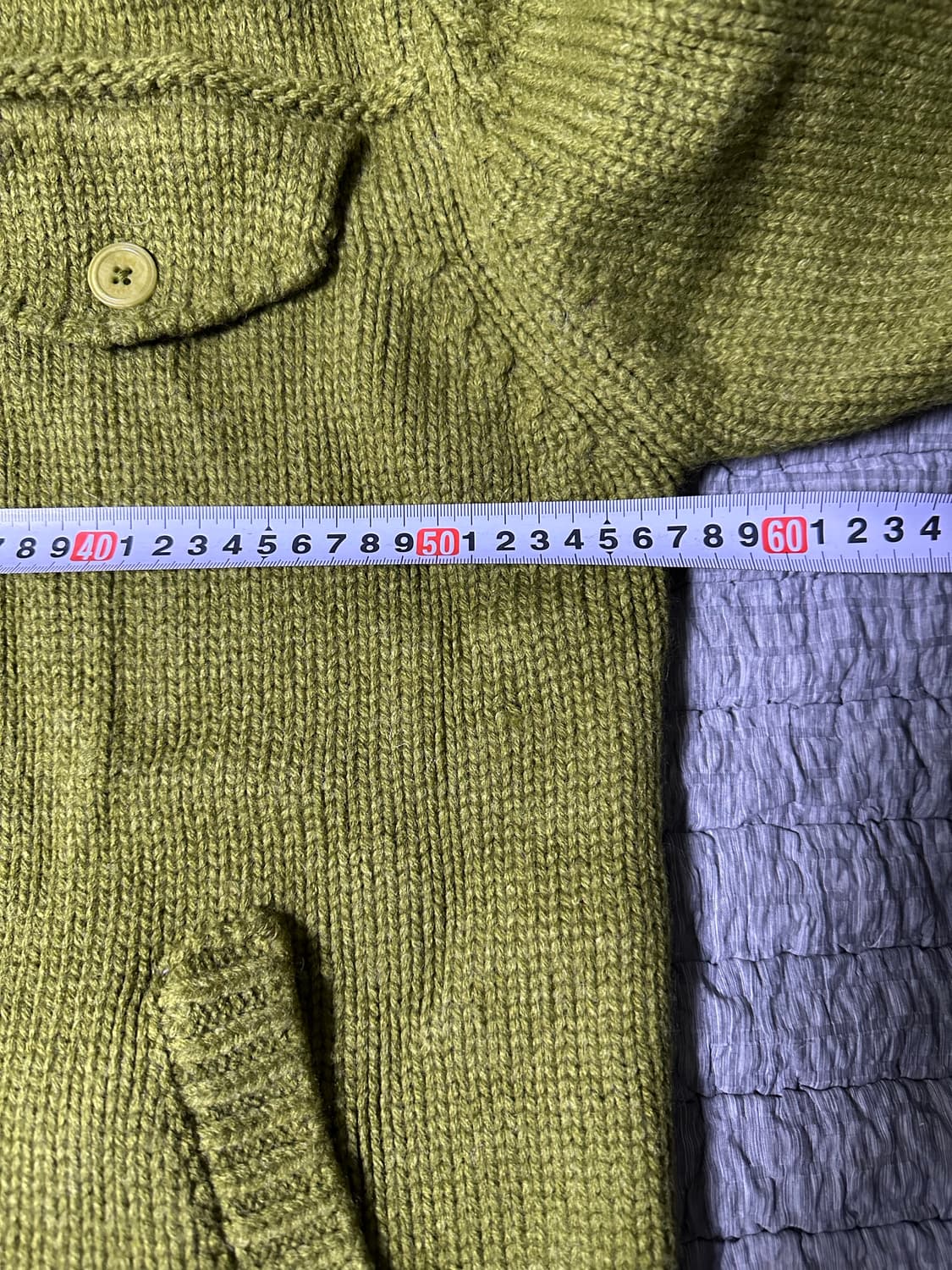 수아레 니트 가디건 카키색 상품이미지6