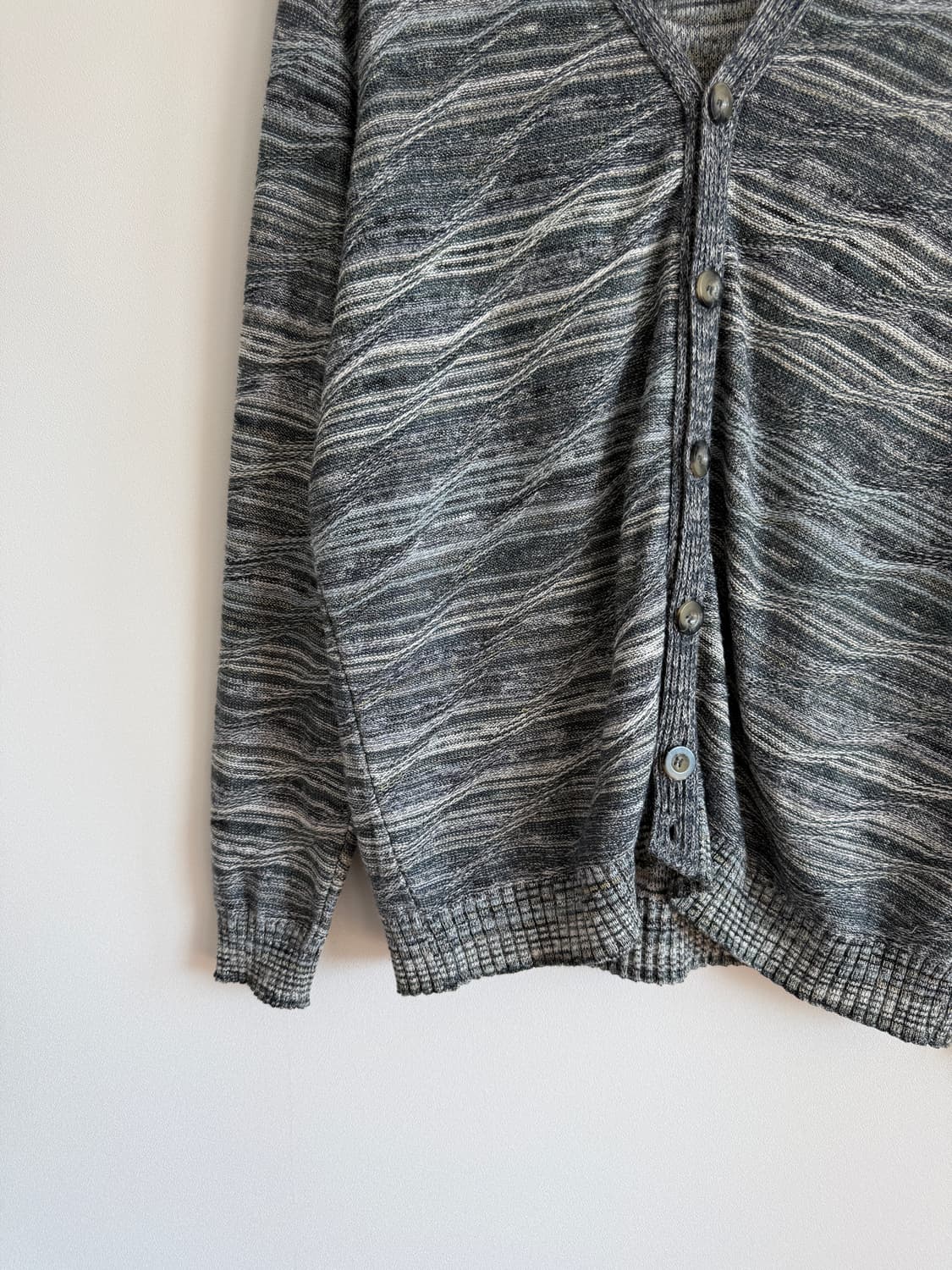 Pre owned 이태리 메이드 코튼 니트 가디건 상품이미지3