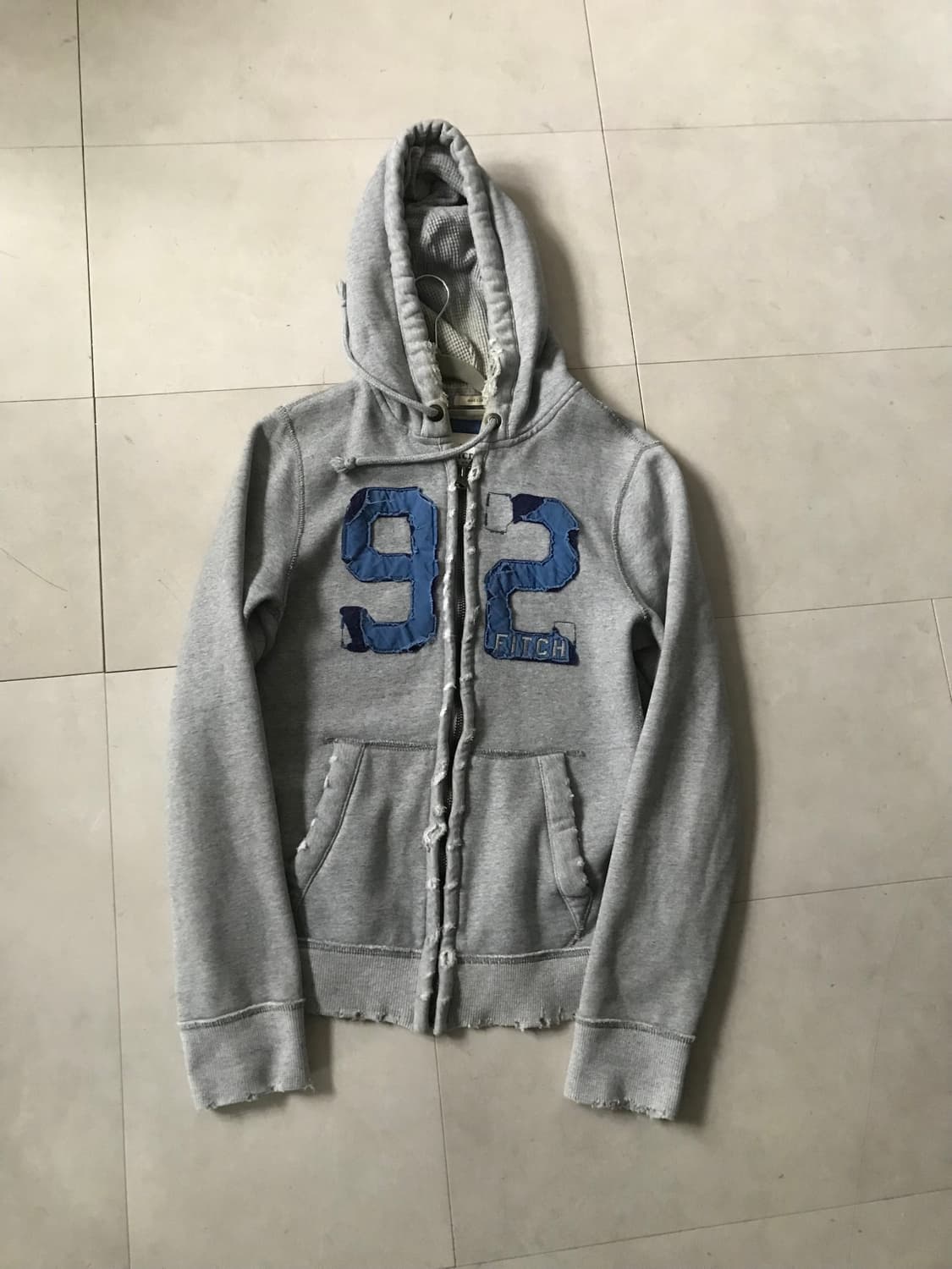 아베크롬비 그레이 빅로고 후드집업 상품이미지8