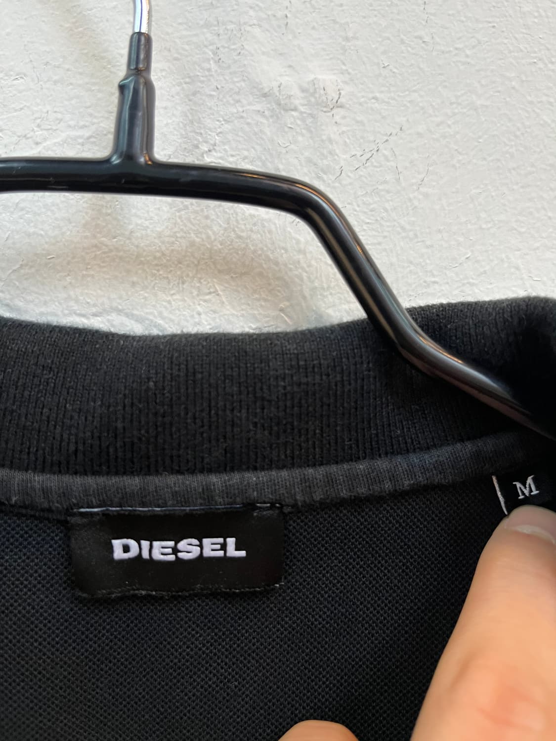 Diesel 블랙 반팔 카라티 M 상품이미지3